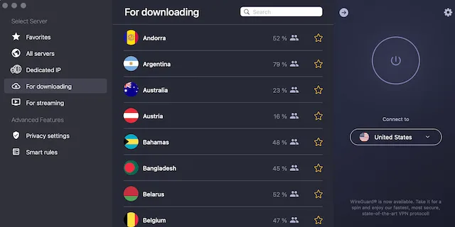 CyberGhost 面向下载/种子（torrenting）优化的服务器使用场景示意